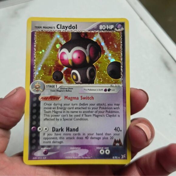 Pokémon Team Magma’s Claydol ex 8/95- Reverse Holo + Cosmo Holo -2004 Rare Cards - Picture 4 of 9